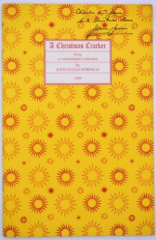 A CHRISTMAS CRACKER Being A Commonplace Selection 1995 [SIGNED]