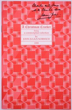 A CHRISTMAS CRACKER Being A Commonplace Selection 1999 [SIGNED]