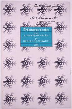 A CHRISTMAS CRACKER Being A Commonplace Selection 2006 [SIGNED]
