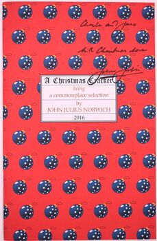 A CHRISTMAS CRACKER Being A Commonplace Selection 2016 [SIGNED]