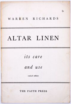 ALTAR LINEN Its Care And Use